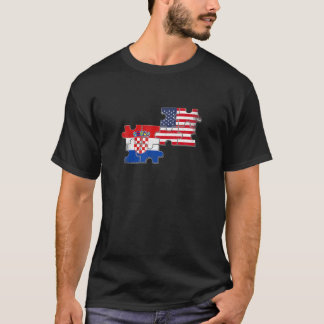 Croatia USA Roots Croatian American Flag Hrvatska T-Shirt