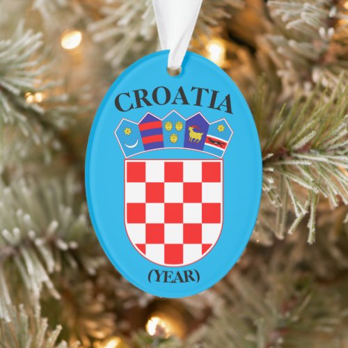 Croatia Vacation Christmas Acrylic Ornament