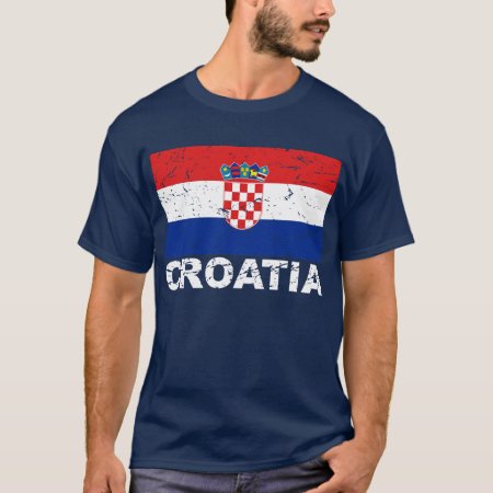 Croatia Vintage Flag T-shirt