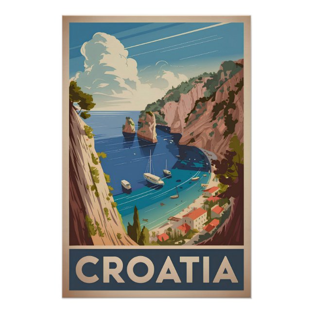 Croatia vintage poster (Front)