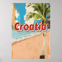 Croatia Vintage travel poster