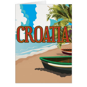 CROATIA vintage travel poster Cards