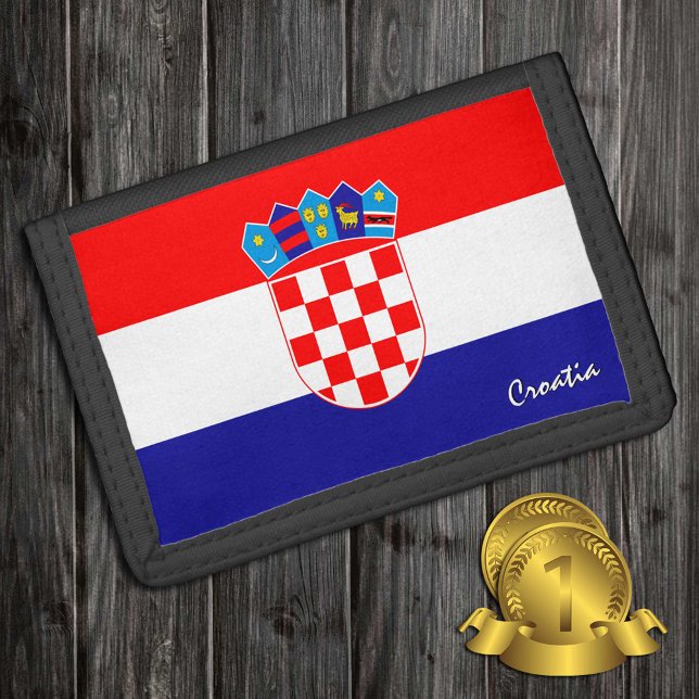 Croatia wallet, Croatian Flag patriot /sports Trifold Wallet (Creator Uploaded)