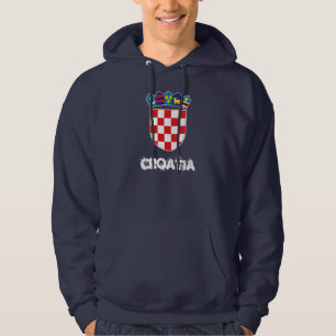 Croatia with coat of arms hoodie