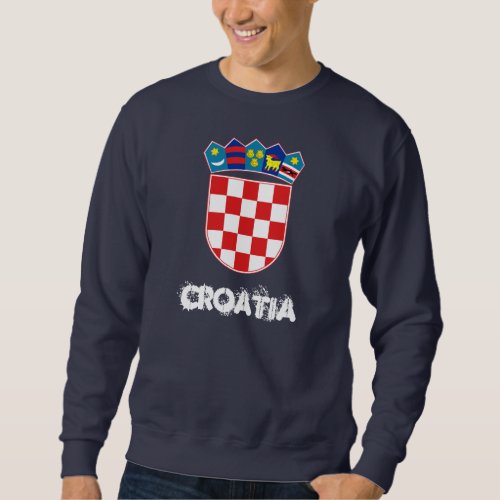 Croatia with coat of arms sweatshirt