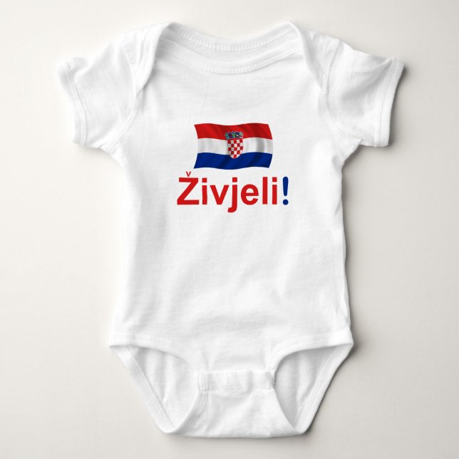 Croatia Zivjeli! (Cheers) Baby Bodysuit (Front)