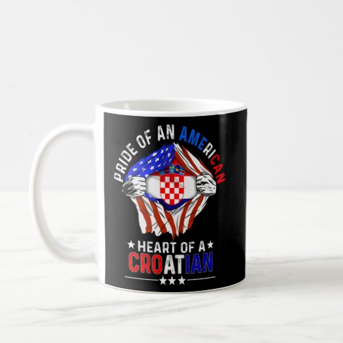Croatian American America Pride Foreign Croatia Fl Coffee Mug