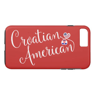 Croatian American Entwined Hearts Cell Phone Case