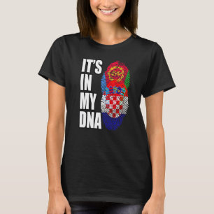 Croatian And Eritrean Mix DNA Flag Heritage T-Shirt
