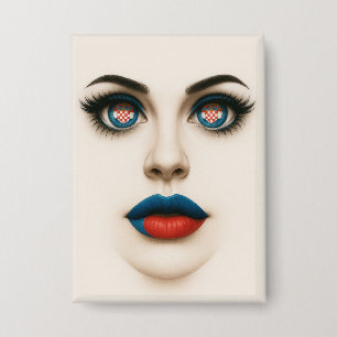 Croatian Beauty – Pop Art Portrait Button