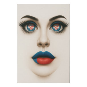 Croatian Beauty – Pop Art Portrait Faux Canvas Print