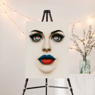 Croatian Beauty – Pop Art Portrait Foam Board