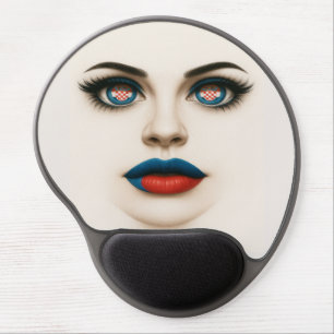 Croatian Beauty – Pop Art Portrait Gel Mouse Pad