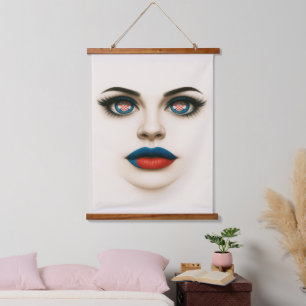 Croatian Beauty – Pop Art Portrait Hanging Tapestry