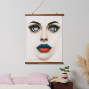 Croatian Beauty – Pop Art Portrait Hanging Tapestry