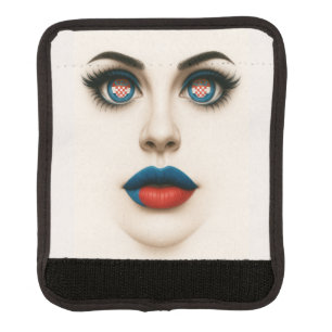 Croatian Beauty – Pop Art Portrait Luggage Handle Wrap