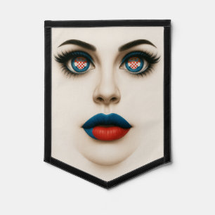 Croatian Beauty – Pop Art Portrait Pennant