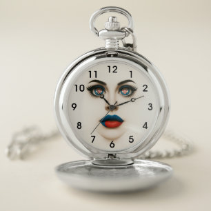 Croatian Beauty – Pop Art Portrait Pocket Watch