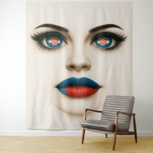 Croatian Beauty – Pop Art Portrait Tapestry