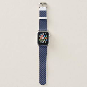Croatian Black and Blue Checkered Pattern Apple Wa Apple Watch Band