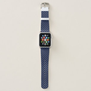 Croatian Black and Blue Checkered Pattern Apple Wa Watch Band