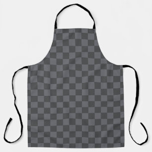 Croatian Black Gray Checkerboard Pattern Apron