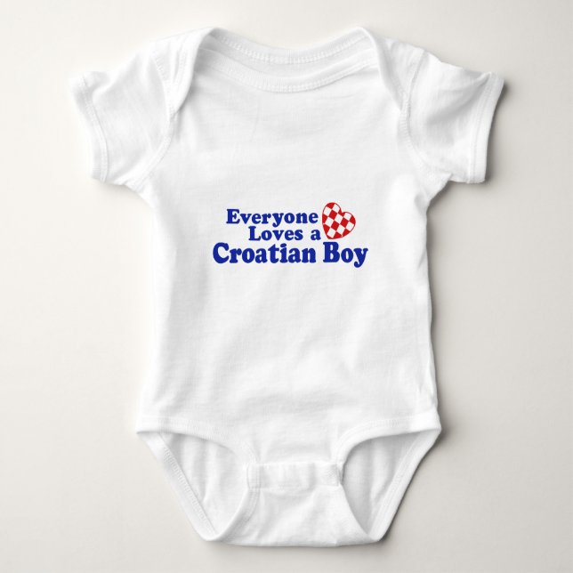 Croatian Boy Baby Bodysuit (Front)