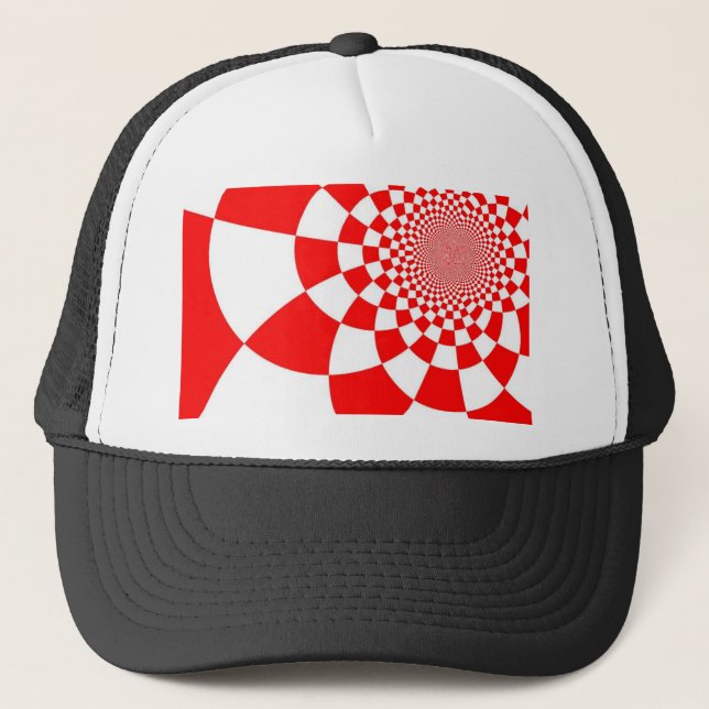 Croatian checkers trucker hat (Front)