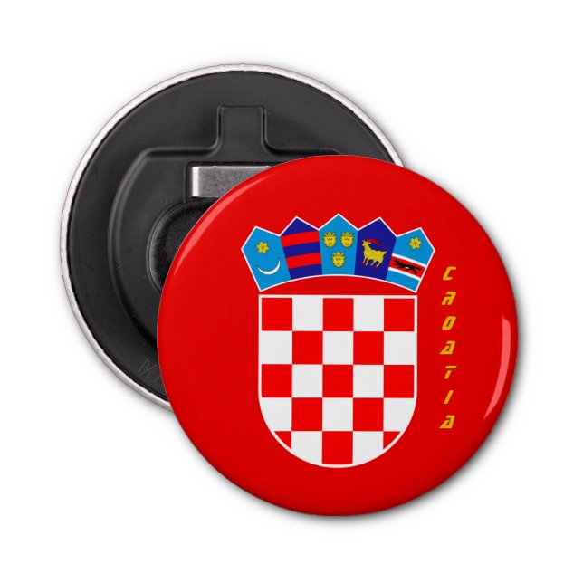 Croatian Coat of Arms, Croatia Party Bottle Opener (Front)