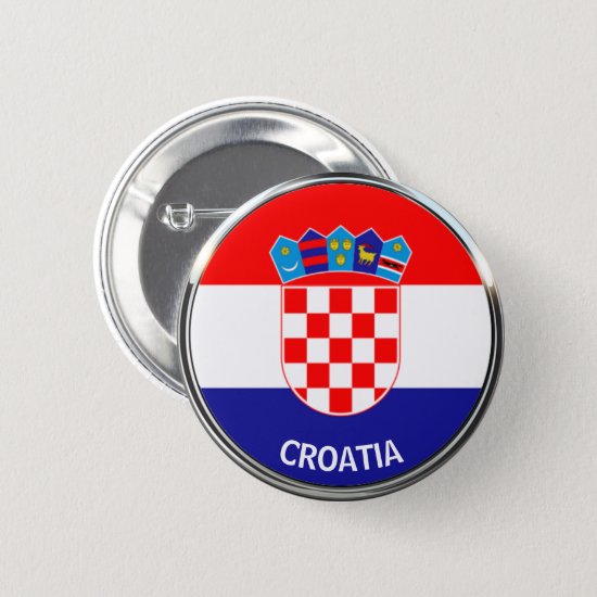 Croatian Coat of Arms, Hrvatski grb Button