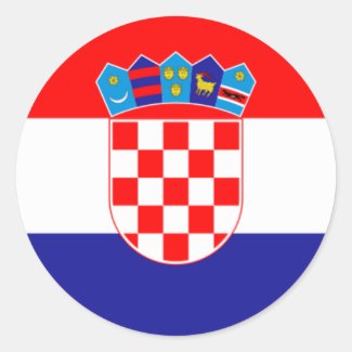Croatian Coat of Arms Hrvatski Grb Classic Round S Classic Round Sticker