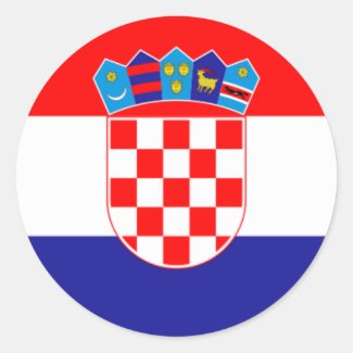 Croatian Coat of Arms Hrvatski Grb Classic Round S Classic Round Sticker