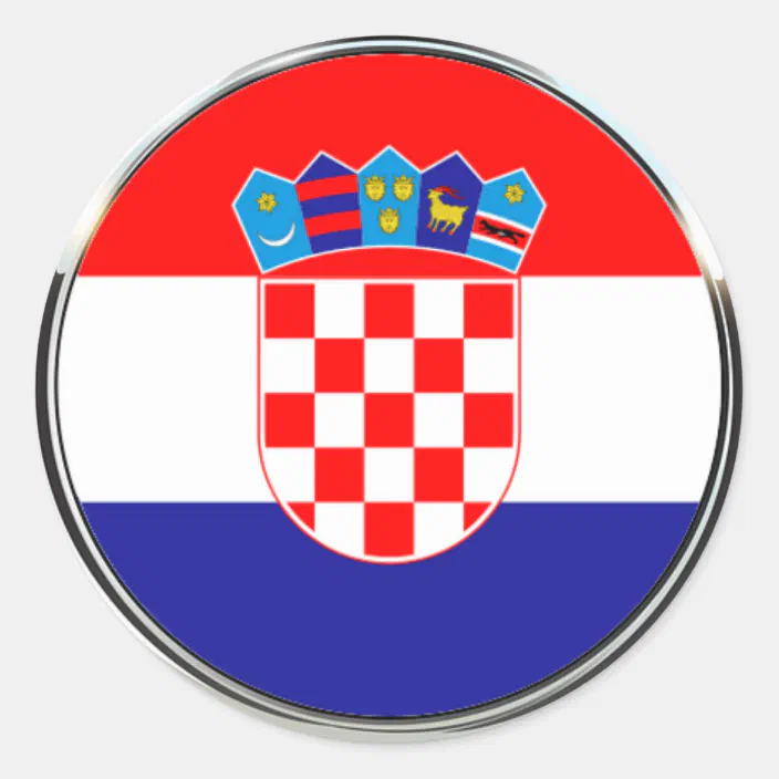CROATIA COAT OF ARMS DECAL  Size apr 100 mm by 74 mm gloss laminated