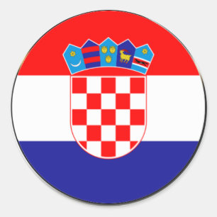 Croatian Coat of Arms Hrvatski grb Classic Round Sticker