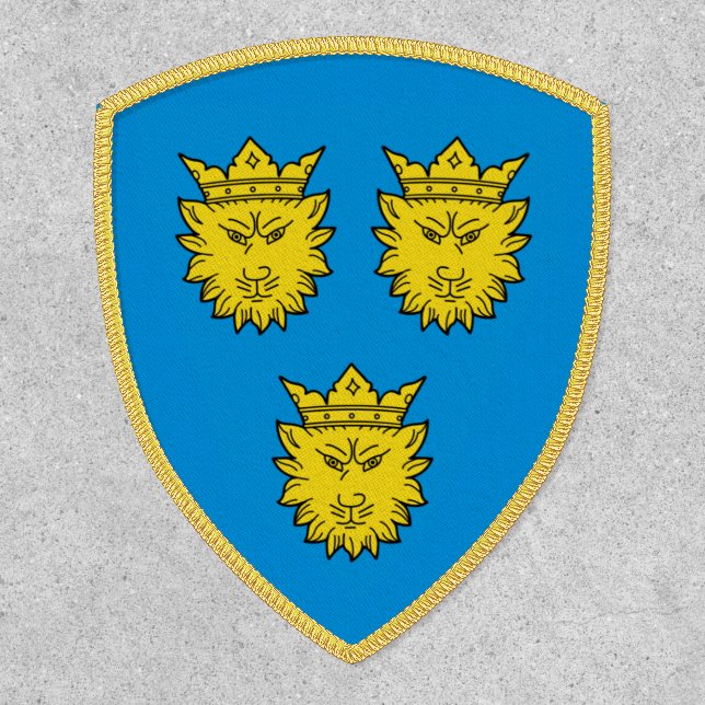 Croatian Coat of Arms of Dalmatia Gold Shield Patch (Front)