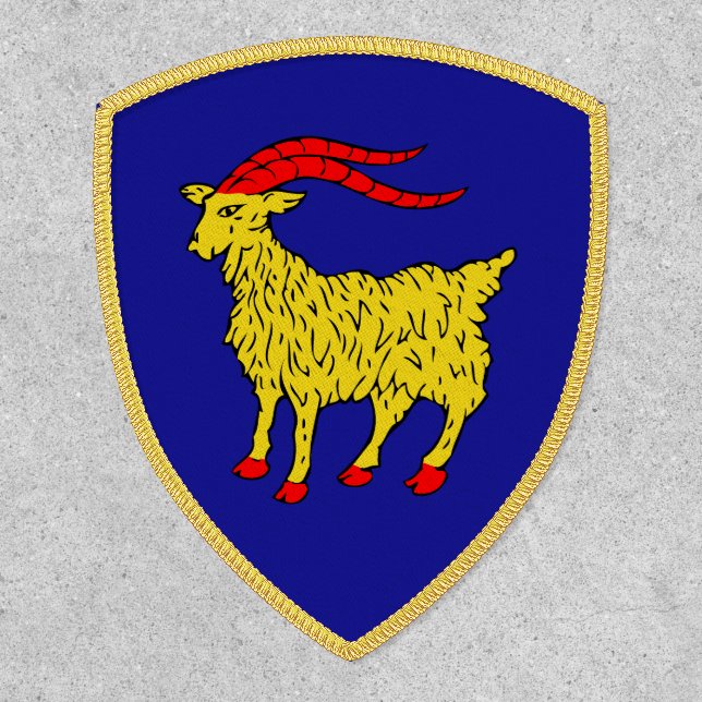 Croatian Coat of Arms of Istria Gold Shield Patch (Front)