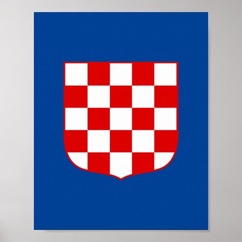Croatian coat of arms pattern poster