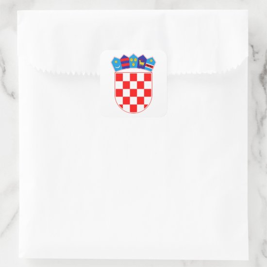 Croatian Coat of Arms Square Sticker
