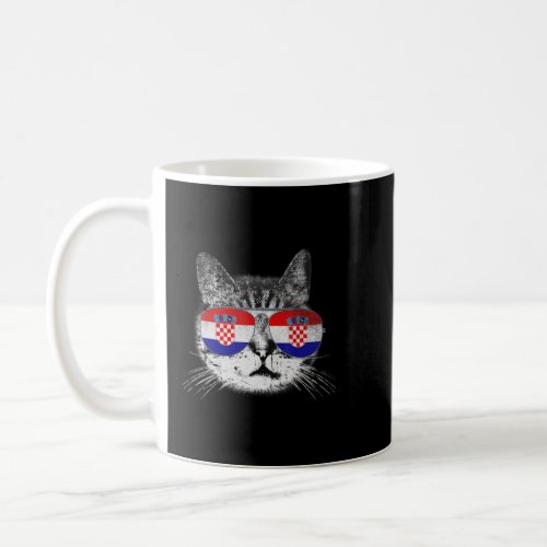 Croatian Croatia Flag Country Roots Cat Lover Prid Coffee Mug