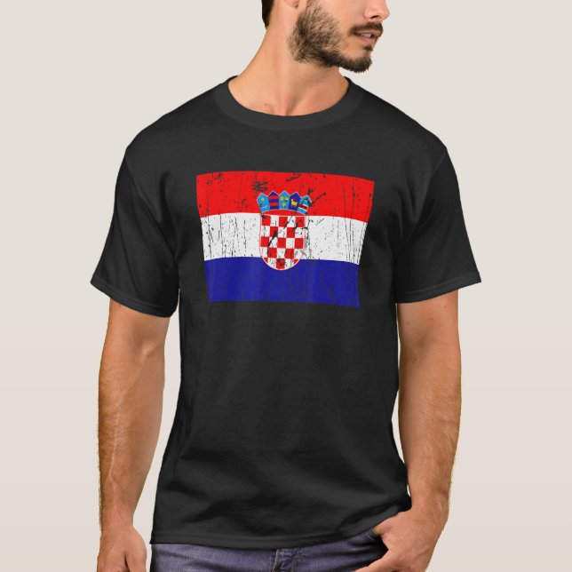 Croatian Croatia Flag Pride Croatian Flag T-Shirt (Front)