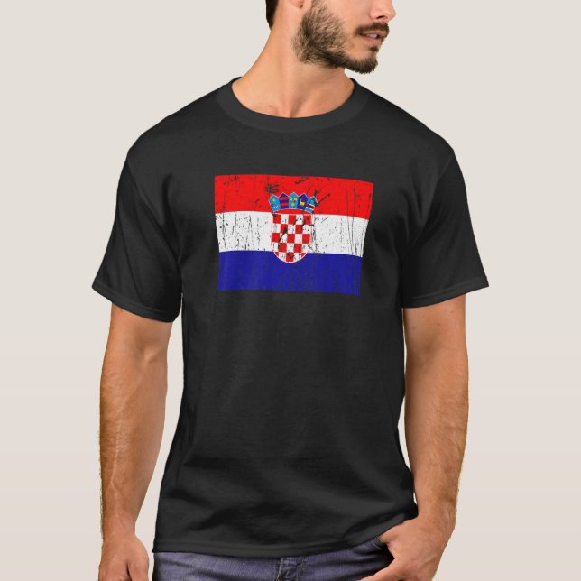 Croatian Croatia Flag Pride Croatian Flag   T-Shirt (Front)