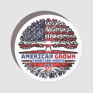 Croatian Croatia US American USA United States Car Magnet