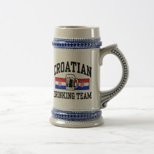 Croatian Drinking Team Beer Stein