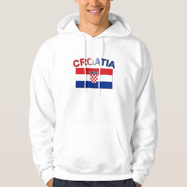 Croatian Flag 2 Hoodie (Front)