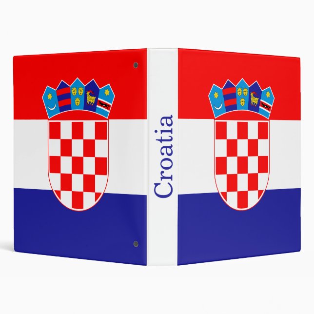 Croatian Flag 3 Ring Binder (Background)
