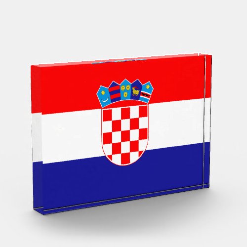 Croatian Flag Acrylic Award
