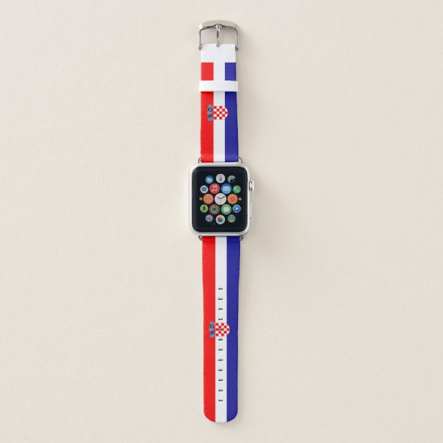 Croatian Flag Apple Watch Band (Front)