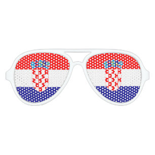 Croatian flag aviator sunglasses