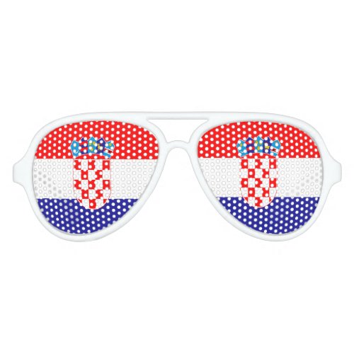 Croatian flag aviator sunglasses