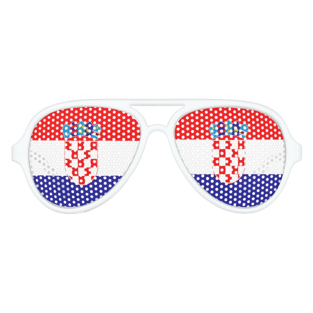 Croatian flag aviator sunglasses (Front)